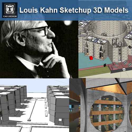 Download 7 Projects Of Louis Kahn Architecture Sketchup 3d Models