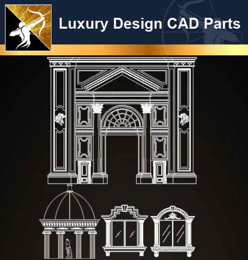 Architecture Decoration Design Element Cad Blocks V 1 Autocad