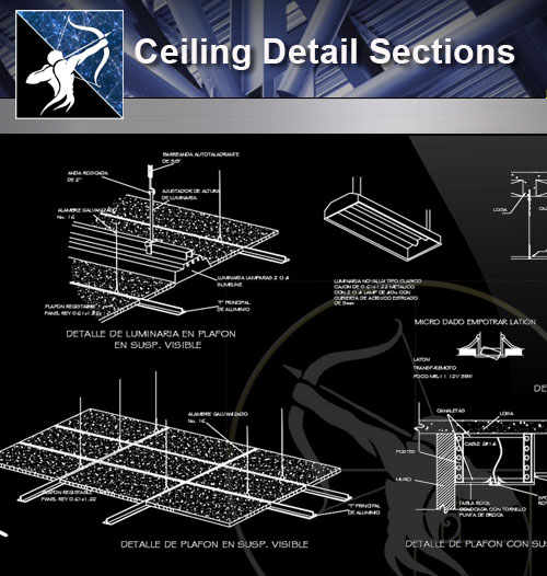 Architecture Cad Details Collections Ceiling Detail Sections Drawing Free Autocad Blocks Drawings Download Center
